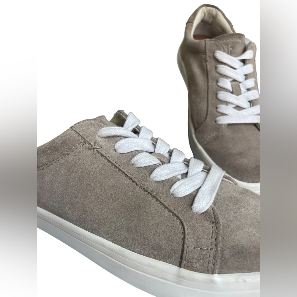 Frye Womens Shoes Frye Kerry Suede Low Lace Up Sneakers Sz8 - Picture 2 of 12